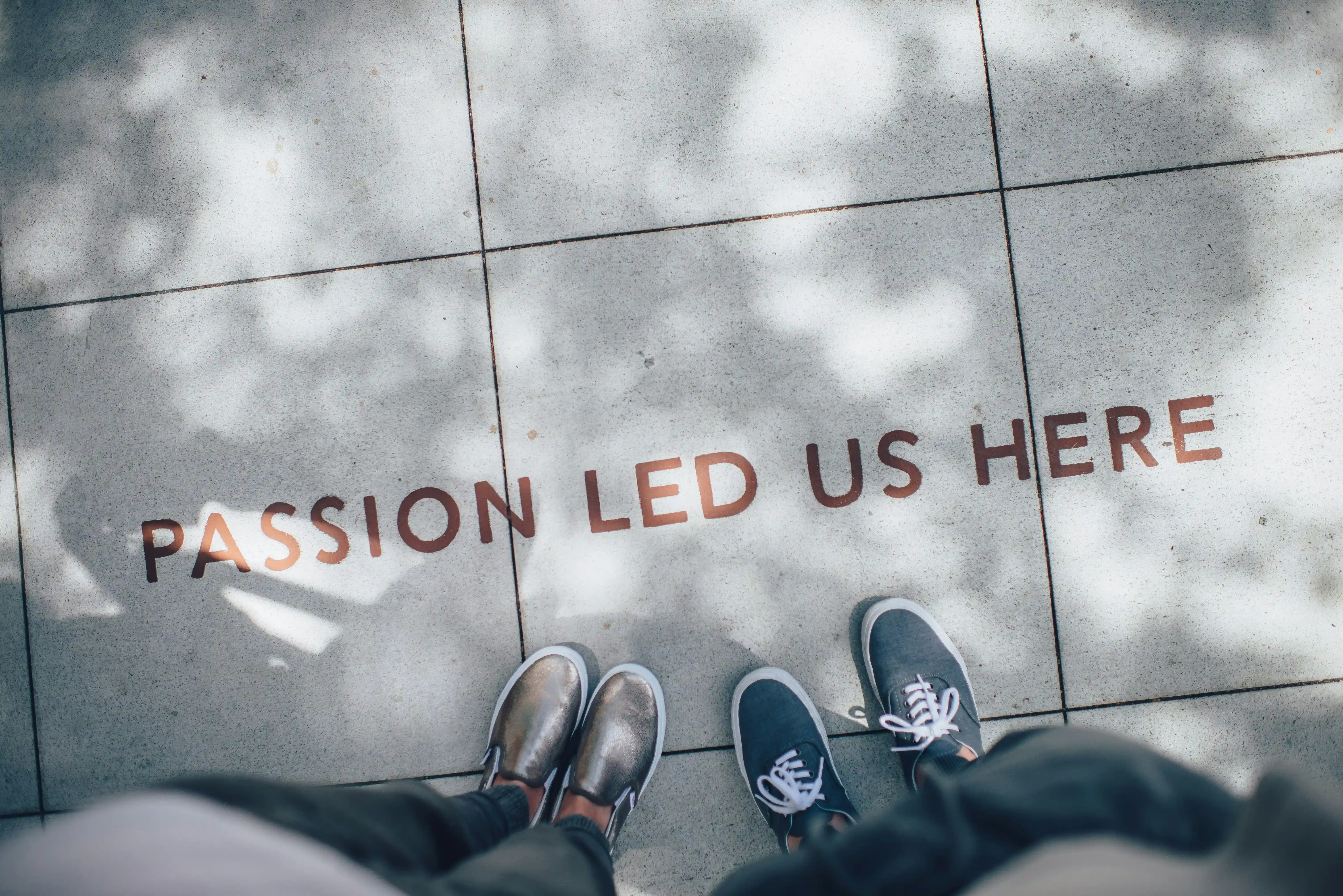 Sidewalk Reading 'Passion Led Us Here'